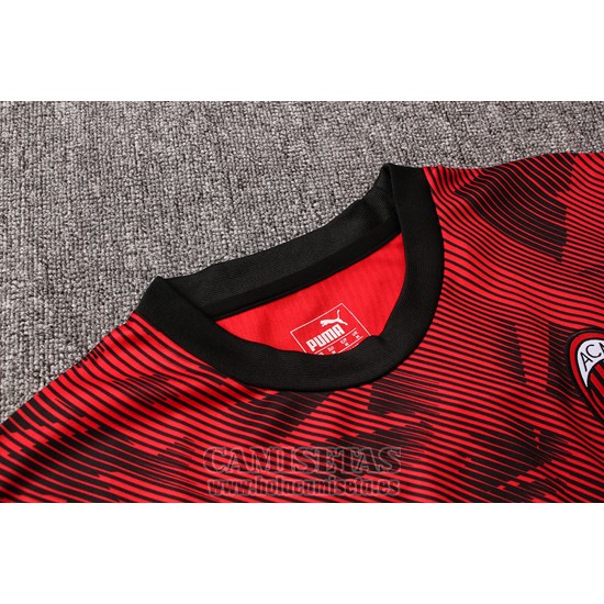 Chandal del AC Milan Manga Corta 2019-2020 Rojo y Negro
